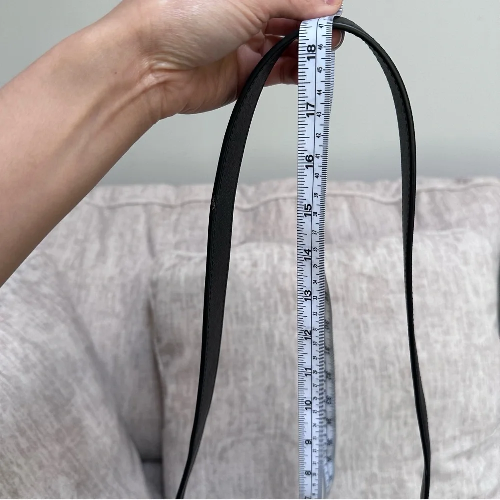 Tory Burch Robinson Medium Triple Compartment Black Leather Tote Bag - Picture 16 of 16